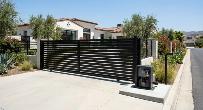 Electric sliding driveway gate installation Carlsbad CA – 24/7 Premium Doors and Gates